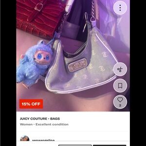 Juicy Couture Light Gray Shoulder Bag
